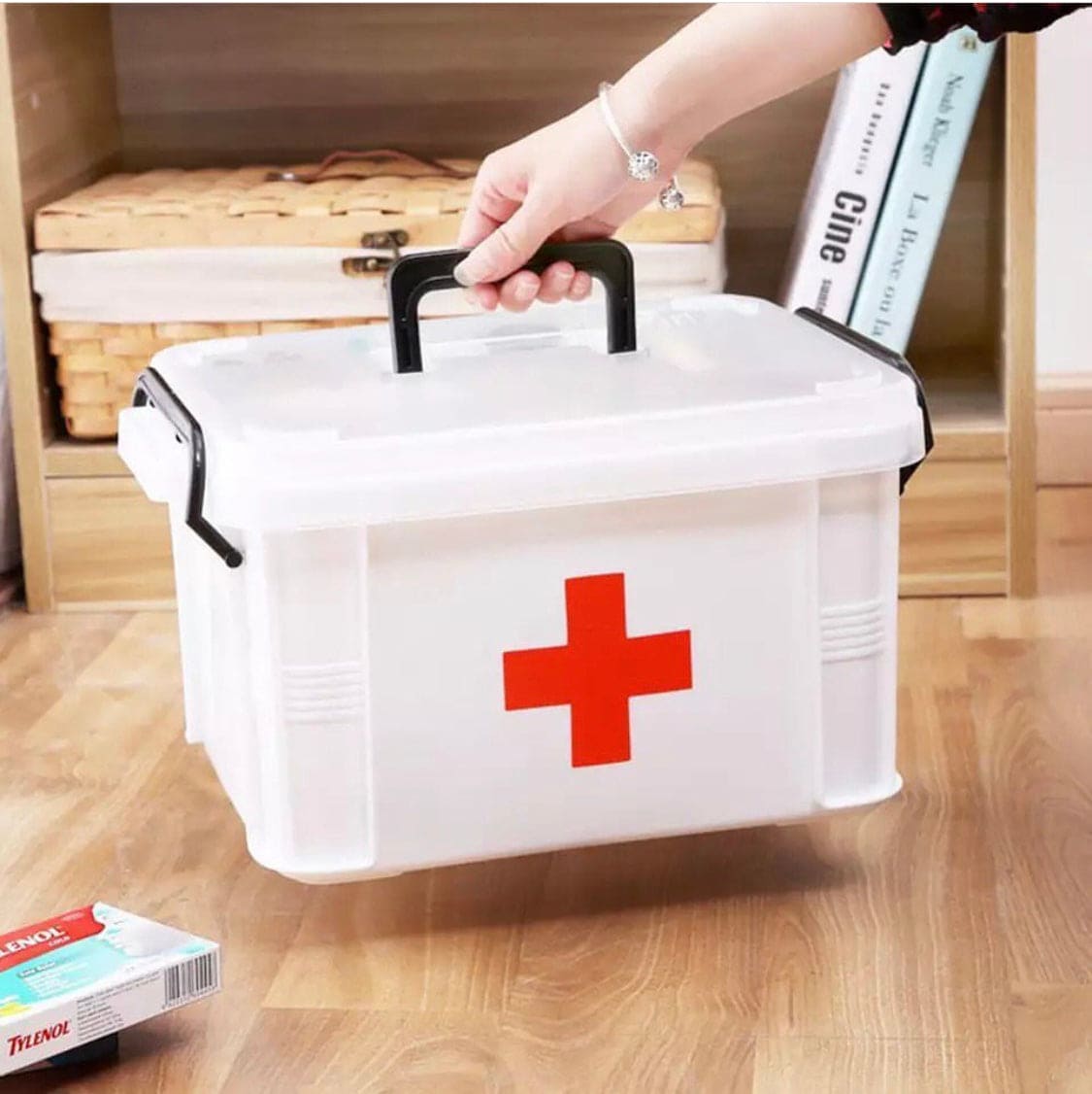 Portable First Aid Kit Emergency Box, Family Medicine Box/Family Emergency Kit Storage Box, Multifunctional Medicine Box, Multi-Layer Plastic Medicine Box, Medicine Storage Organizer, Black Handle Emergency Box Portable First Aid Kit Emergency Box, Family Medicine Box/Family Emergency Kit Storage Box, Multifunctional Medicine Box, Multi-Layer Plastic Medicine Box, Medicine Storage Organizer, Black Handle Emergency Box